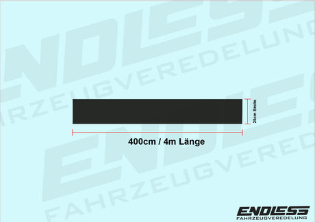 Rennstreifen Universal Zierstreifen Auto Aufkleber Inkl. Luftkanäle 400cm x 25cm